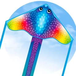 Fat Brain Toy Simple Flyer Manta Kite - 33 inch New