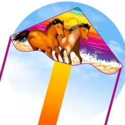 Fat Brain Toy Simple Flyer Wild Horses Kite - 33 inch Fashion