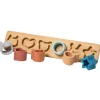 Fat Brain Toy Simply Silicone Bamboo 6 Piece Sorter New
