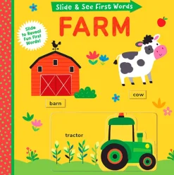 Fat Brain Toy Slide and See First Words - Farm Discount