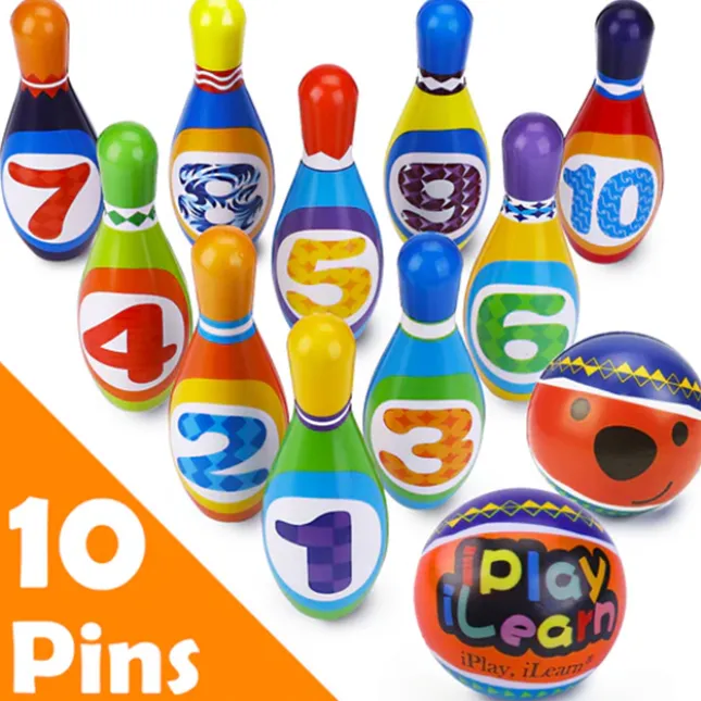 Fat Brain Toy Soft Number Bowling Set New