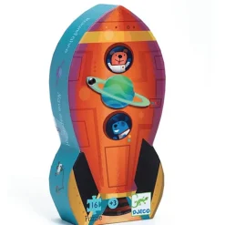 Fat Brain Toy Spaceship Mini 16pc Puzzle New