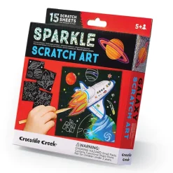 Fat Brain Toy Sparkle Scratch Art - Galaxy Hot