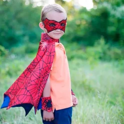 Fat Brain Toy Spider Cape with Mask & Wristbands - Size 3-4 New