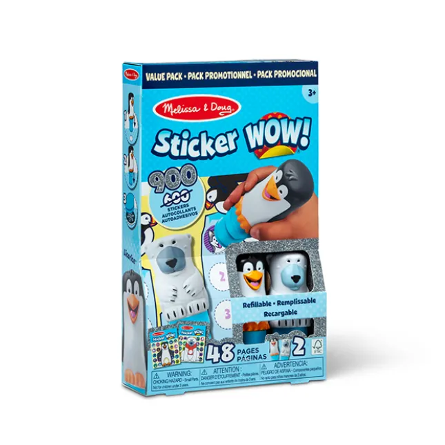 Fat Brain Toy Sticker WOW! Activity Pad & Sticker Stamper Value Pack - Winter Fashion
