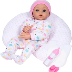 Fat Brain Toy Sunshine Pink 7 pc Feeding Support & Doll Gift Set Best
