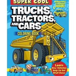 Fat Brain Toy Super Cool Trucks Tractors and Cars Coloring Book for Kids Online