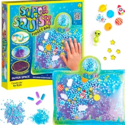 Fat Brain Toy Super Squish Fidget Bag Outer Space Hot