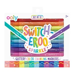 Fat Brain Toy Switch-eroo Sparkle Glittery Color Changing Markers Clearance
