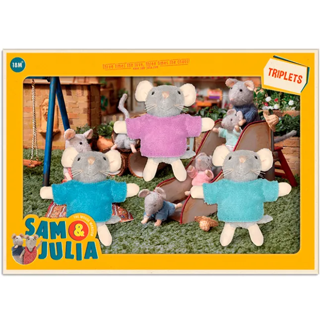 Fat Brain Toy The Mouse Mansion Plush Triplets New