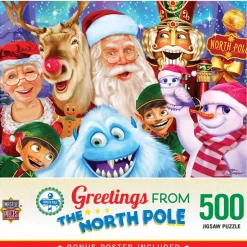 Fat Brain Toy The North Pole Family Portrait 500 Piece Jigsaw Puzzle Hot