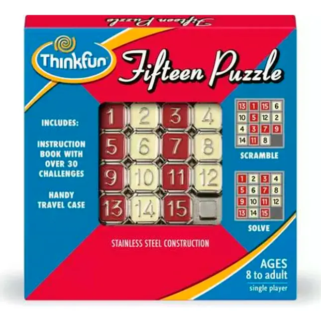 Fat Brain Toy Think Fun Fifteen Puzzle New
