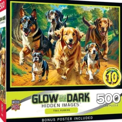 Fat Brain Toy Trail Running Hidden Image Glow in the Dark - 500 pc Puzzle Discount
