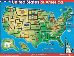 Fat Brain Toy USA Map Sound Puzzle Best