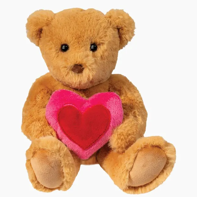 Fat Brain Toy Valentine Teddy with Heart - 7.5 inch Fashion