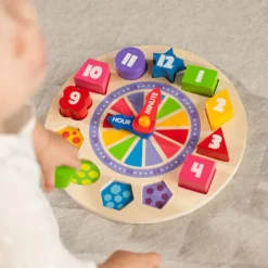 Fat Brain Toy What Time Is It? Glow-In-The-Dark Clock Puzzle Hot