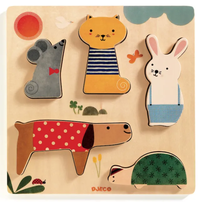 Fat Brain Toy Woodypets Wooden Puzzle Clearance