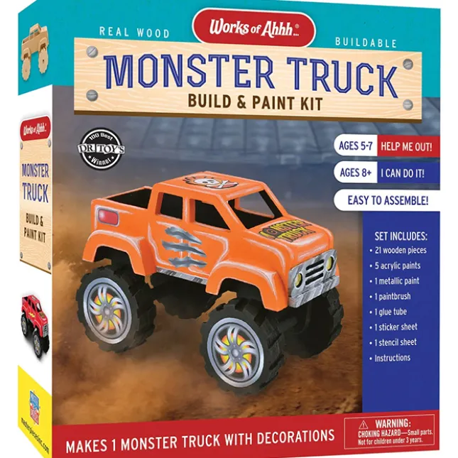 Fat Brain Toy Works of Ahhh Monster Truck Build & Paint Kit Outlet
