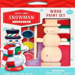 Fat Brain Toy Works of Ahhh Snowman Wood Paint Set Online