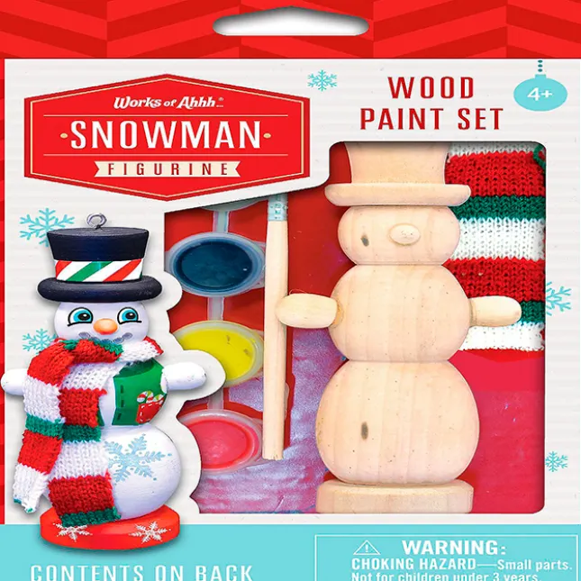 Fat Brain Toy Works of Ahhh Snowman Wood Paint Set Online