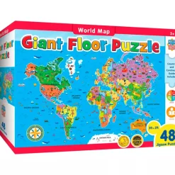 Fat Brain Toy World Map Giant Floor Puzzle - 48 pc Outlet